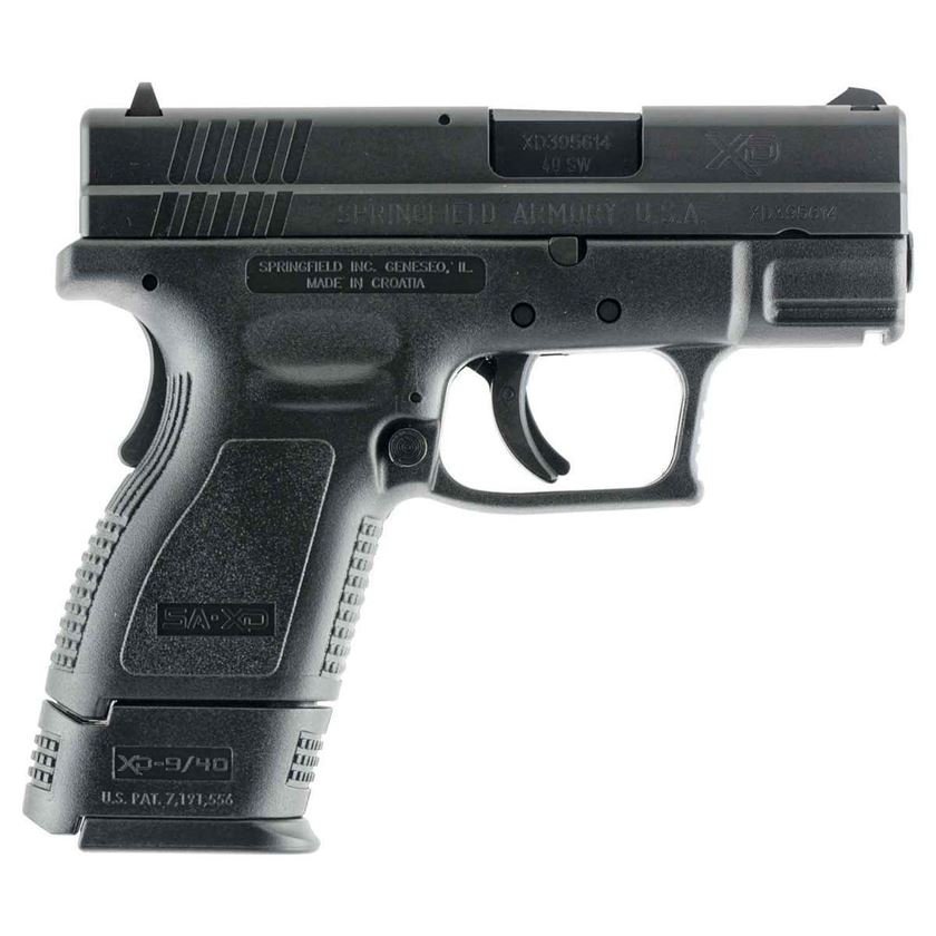 H103 Springfield Armory XD 40 S&W 3in Black Pistol - 12+1 Rounds