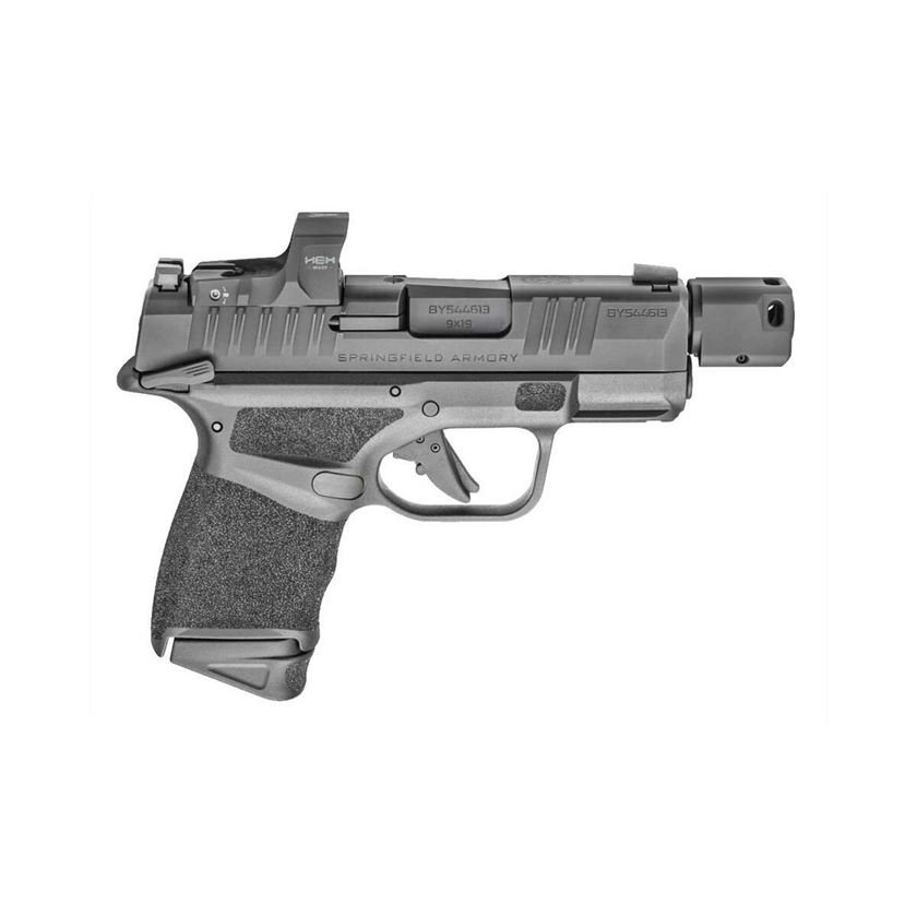 H129 Springfield Armory Hellcat RDP Manual Safety with Hex Wasp Red Dot Sight 9mm Luger 3.8in Black Pistol – 13+1 Rounds