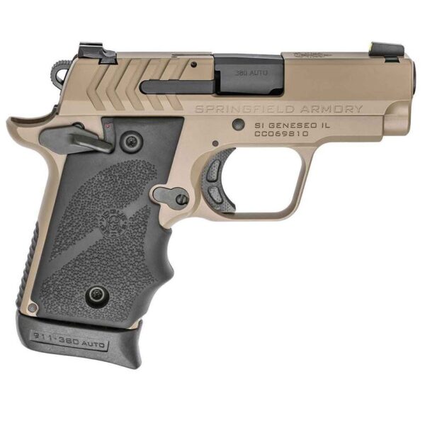 H142 Springfield Armory 911 380 Auto (ACP) 2.7in Flat Dark Earth Cerakote Pistol - 7+1 Rounds