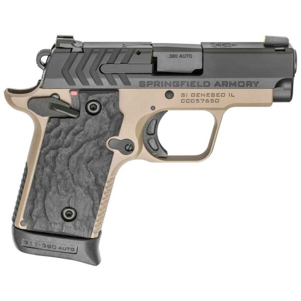 H147 Springfield Armory 911 380 Auto (ACP) 2.7in Black/Flat Dark Earth Pistol - 7+1 Rounds