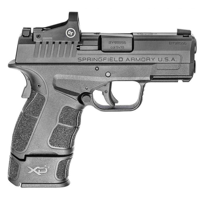 H32 Springfield Armory XD-S Mod.2 OSP Crimson Trace Red Dot 9mm Luger 3.3in Black Pistol - 9+1 Rounds