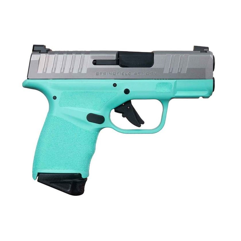 H73 Springfield Armory Hellcat 9mm Luger 3in Stainless/Robin's Egg Blue Pistol - 13+1 Rounds