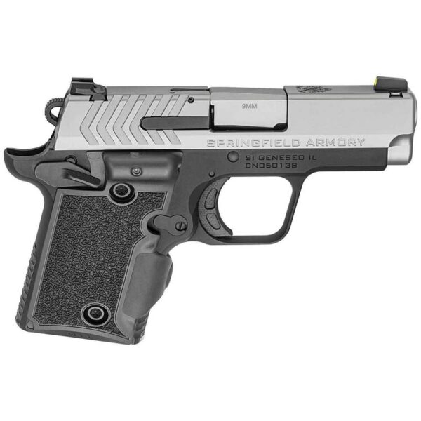 H88 Springfield Armory 911 w / Viridian Green Laser 9mm Luger 2.7in Stainless/Black Pistol - 7+1 Rounds
