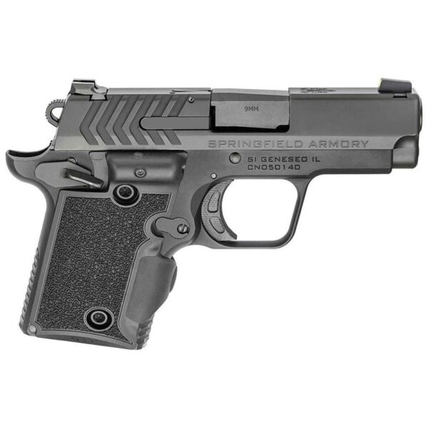 H89 Springfield Armory 911 with Viridian Green Laser Grip 9mm Luger 2.7in Black Nitride Pistol - 7+1 Rounds