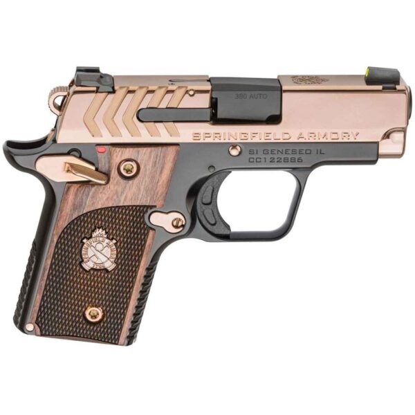 H98 Springfield Armory 911 380 Auto (ACP) 2.7in Rose Gold/Wood Pistol - 7+1 Rounds