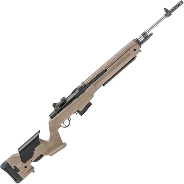 M39 Springfield Armory M1A Loaded 6.5 Creedmoor 22in Desert Brown/Black Parkerized Semi Automatic Modern Sporting Rifle - 10+1 Rounds